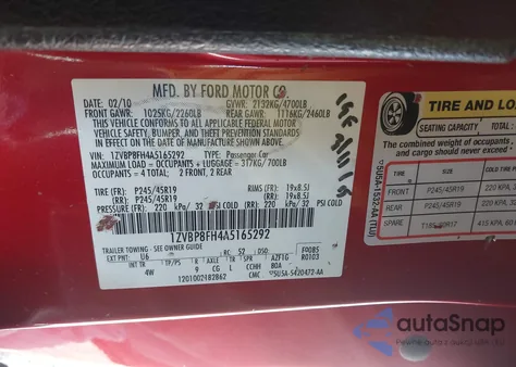 2010 Ford Mustang Gt Premium z USA, uszkodzony, nr VIN 1ZVBP8FH4A5165292